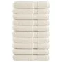 Toallas de sauna 10 uds 100% algodón crema 80x200 cm 600 gsm de , Toallas - Ref: Foro24-137484, Precio: 187,14 €, Descuento: %