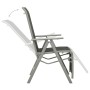 Reclining garden chairs 2 pcs silver aluminum textilene by vidaXL, Garden chairs - Ref: Foro24-312197, Price: 177,85 €, Disco...