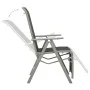 Reclining garden chairs 2 pcs silver aluminum textilene by vidaXL, Garden chairs - Ref: Foro24-312197, Price: 178,86 €, Disco...