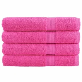 Premium towels 4 units 100% cotton pink 100x200 cm 600 gsm by , Towels - Ref: Foro24-137534, Price: 95,70 €, Discount: %