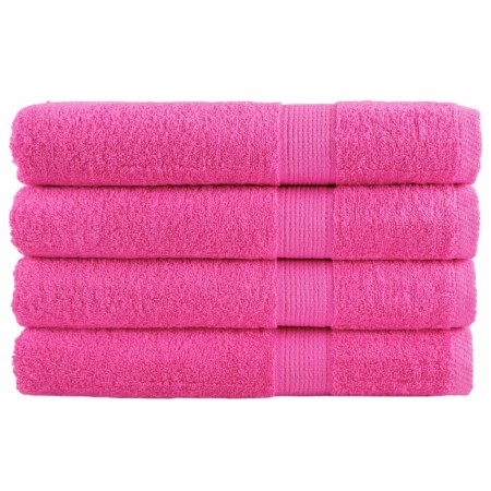 Premium-Handtücher, 4 Stück, 100% Baumwolle, rosa, 100x200 cm, 600 g/m². von , Handtücher - Ref: Foro24-137534, Preis: 101,26...