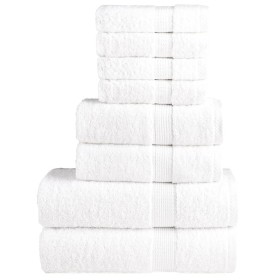 Juego de toallas 8 piezas 100% algodón blanco 600 gsm de , Toallas - Ref: Foro24-137536, Precio: 55,87 €, Descuento: %