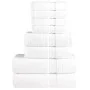 8-teiliges Handtuchset aus 100% Baumwolle in Weiß, 600 g/m². von , Handtücher - Ref: Foro24-137536, Preis: 55,04 €, Rabatt: %
