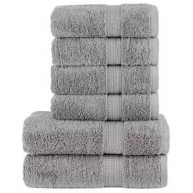 6-piece towel set 100% cotton gray 600 gsm by , Towels - Ref: Foro24-137560, Price: 62,92 €, Discount: %