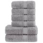 Juego de toallas 6 piezas 100% algodón gris 600 gsm de , Toallas - Ref: Foro24-137560, Precio: 58,98 €