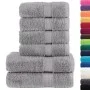 6-teiliges Handtuchset aus 100% Baumwolle in Grau, 600 g/m². von , Handtücher - Ref: Foro24-137560, Preis: 59,29 €, Rabatt: %