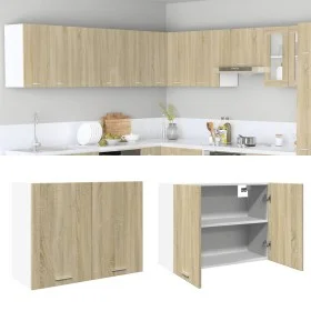 Hängeschrank für die Küche aus Sperrholz in Eichenfarbe, 80x31x60 cm. von , Küchenschränke - Ref: Foro24-849621, Preis: 69,56...