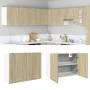 Hängeschrank für die Küche aus Sperrholz in Eichenfarbe, 80x31x60 cm. von , Küchenschränke - Ref: Foro24-849621, Preis: 69,56...