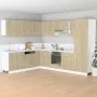 Hängeschrank für die Küche aus Sperrholz in Eichenfarbe, 80x31x60 cm. von , Küchenschränke - Ref: Foro24-849621, Preis: 69,56...