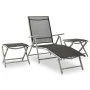 3-teiliges Gartenmöbel-Set Textilene Silber Aluminium von vidaXL, Gartensets - Ref: Foro24-312199, Preis: 95,54 €, Rabatt: %