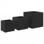 3 black synthetic rattan planters by , Pots and planters - Ref: Foro24-366395, Price: 82,96 €, Discount: %