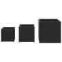 3 black synthetic rattan planters by , Pots and planters - Ref: Foro24-366395, Price: 82,96 €, Discount: %