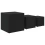 3 black synthetic rattan planters by , Pots and planters - Ref: Foro24-366395, Price: 82,96 €, Discount: %