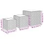 3 black synthetic rattan planters by , Pots and planters - Ref: Foro24-366395, Price: 82,96 €, Discount: %