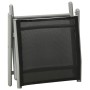 Set de muebles de jardín 3 piezas textilene aluminio plateado