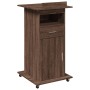 Rolling wooden engineering brown stand with drawer 55x55x107 cm by , Desks - Ref: Foro24-848030, Price: 137,24 €, Discount: %