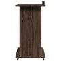 Rolling wooden engineering brown stand with drawer 55x55x107 cm by , Desks - Ref: Foro24-848030, Price: 134,72 €, Discount: %