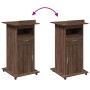 Atril con ruedas y cajón madera ingeniería marrón 55x55x107 cm de , Escritorios - Ref: Foro24-848030, Precio: 137,36 €, Descu...