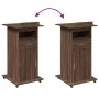 Rolling wooden engineering brown stand with drawer 55x55x107 cm by , Desks - Ref: Foro24-848030, Price: 134,72 €, Discount: %