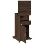 Rollwagen-Ständer mit Schublade aus braunem Ingenieurholz, 55x55x107 cm. von , Schreibtische - Ref: Foro24-848030, Preis: 134...