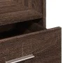Rolling wooden engineering brown stand with drawer 55x55x107 cm by , Desks - Ref: Foro24-848030, Price: 134,72 €, Discount: %