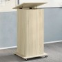Rollständer mit Rädern und Schublade aus Eichenholz Sonoma 55x55x107 cm von , Schreibtische - Ref: Foro24-848026, Preis: 129,...