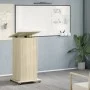 Rollständer mit Rädern und Schublade aus Eichenholz Sonoma 55x55x107 cm von , Schreibtische - Ref: Foro24-848026, Preis: 141,...