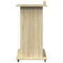 Rollständer mit Rädern und Schublade aus Eichenholz Sonoma 55x55x107 cm von , Schreibtische - Ref: Foro24-848026, Preis: 141,...