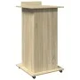 Rollständer mit Rädern und Schublade aus Eichenholz Sonoma 55x55x107 cm von , Schreibtische - Ref: Foro24-848026, Preis: 141,...
