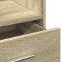 Rollständer mit Rädern und Schublade aus Eichenholz Sonoma 55x55x107 cm von , Schreibtische - Ref: Foro24-848026, Preis: 129,...