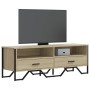 TV stand made of engineered wood in Sonoma oak, 122x34x41 cm by , TV Furniture - Ref: Foro24-848580, Price: 70,88 €, Discount: %