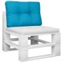Light blue fabric cushion for pallet sofa 60x40x12 cm by , Cushions for chairs and sofas - Ref: Foro24-360561, Price: 21,48 €...
