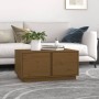 Solid honey brown pine wood coffee table 80x50x40 cm by vidaXL, Coffee table - Ref: Foro24-814422, Price: 68,35 €, Discount: %