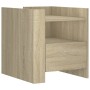 Mesita de noche madera de ingeniería roble Sonoma 45x50x50 cm de , Mesitas de noche - Ref: Foro24-848278, Precio: 54,46 €, De...