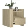 Nachttisch aus Sonoma-Eiche Spanplatte 45x50x50 cm von , Nachttische - Ref: Foro24-848278, Preis: 53,81 €, Rabatt: %