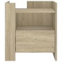 Mesita de noche madera de ingeniería roble Sonoma 45x50x50 cm de , Mesitas de noche - Ref: Foro24-848278, Precio: 54,46 €, De...