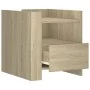 Engineered wood nightstand in Sonoma oak, 45x50x50 cm. by , Nightstands - Ref: Foro24-848278, Price: 53,81 €, Discount: %