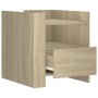Mesita de noche madera de ingeniería roble Sonoma 45x50x50 cm de , Mesitas de noche - Ref: Foro24-848278, Precio: 54,46 €, De...