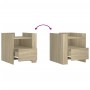 Mesita de noche madera de ingeniería roble Sonoma 45x50x50 cm de , Mesitas de noche - Ref: Foro24-848278, Precio: 54,46 €, De...