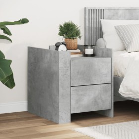 Engineered wood gray concrete bedside table 45x50x50 cm by , Nightstands - Ref: Foro24-848286, Price: 57,26 €, Discount: %
