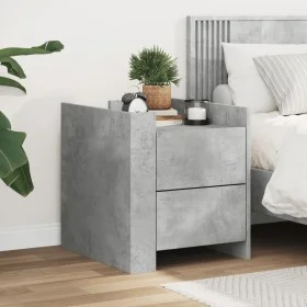 Engineered wood gray concrete bedside table 45x50x50 cm by , Nightstands - Ref: Foro24-848286, Price: 56,82 €, Discount: %