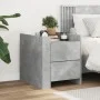 Mesita de noche madera de ingeniería gris hormigón 45x50x50 cm de , Mesitas de noche - Ref: Foro24-848286, Precio: 56,62 €, D...