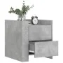 Mesita de noche madera de ingeniería gris hormigón 45x50x50 cm de , Mesitas de noche - Ref: Foro24-848286, Precio: 56,62 €, D...