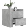 Nachttisch aus grauem Beton-Engineered-Holz, 45x50x50 cm. von , Nachttische - Ref: Foro24-848286, Preis: 57,26 €, Rabatt: %