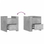 Nachttisch aus grauem Beton-Engineered-Holz, 45x50x50 cm. von , Nachttische - Ref: Foro24-848286, Preis: 57,26 €, Rabatt: %