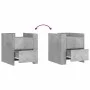 Nachttisch aus grauem Beton-Engineered-Holz, 45x50x50 cm. von , Nachttische - Ref: Foro24-848286, Preis: 56,62 €, Rabatt: %