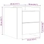 Mesita de noche madera de ingeniería gris hormigón 45x50x50 cm de , Mesitas de noche - Ref: Foro24-848286, Precio: 56,62 €, D...