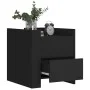 Nachttisch aus schwarzem Ingenieurholz 45x50x50 cm von , Nachttische - Ref: Foro24-848284, Preis: 58,44 €, Rabatt: %