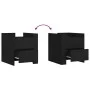 Nachttisch aus schwarzem Ingenieurholz 45x50x50 cm von , Nachttische - Ref: Foro24-848284, Preis: 58,44 €, Rabatt: %