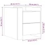 Nachttisch aus schwarzem Ingenieurholz 45x50x50 cm von , Nachttische - Ref: Foro24-848284, Preis: 58,44 €, Rabatt: %